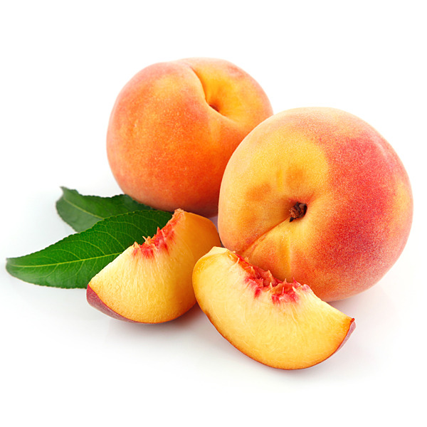 En elegant Persika, Stenfrukt med saftig och söt smak med naturligt utseende och känsla. Detaljerad utformning med realistiskt bladverk. 